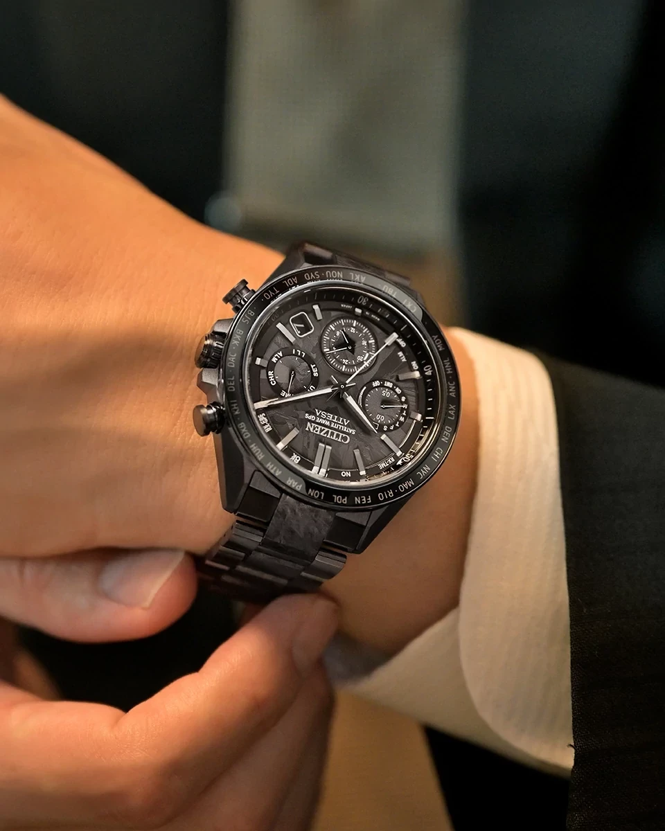 ATTESA HAKUTO-R Black Dial Super Titanium with DLC Coating